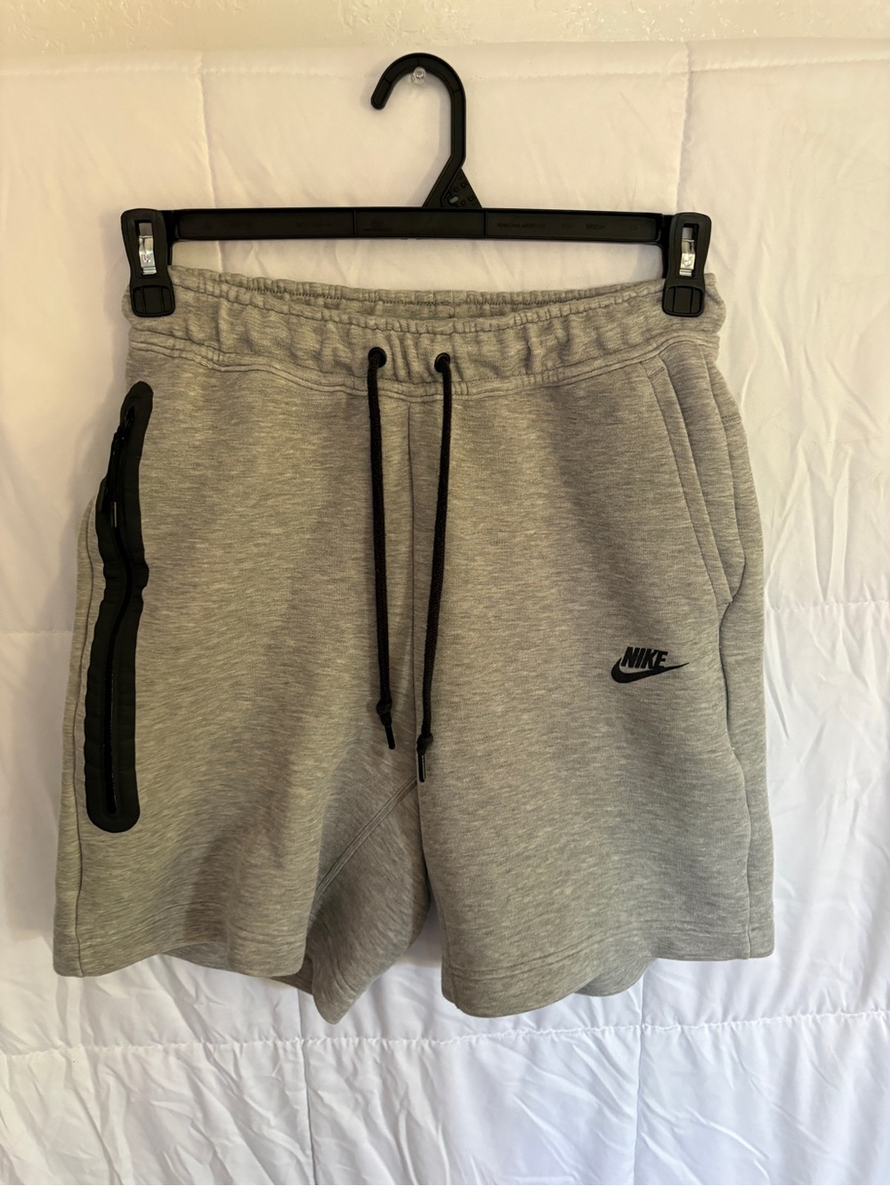 Nike Young Men's Grey Fleece Drawstring Shorts